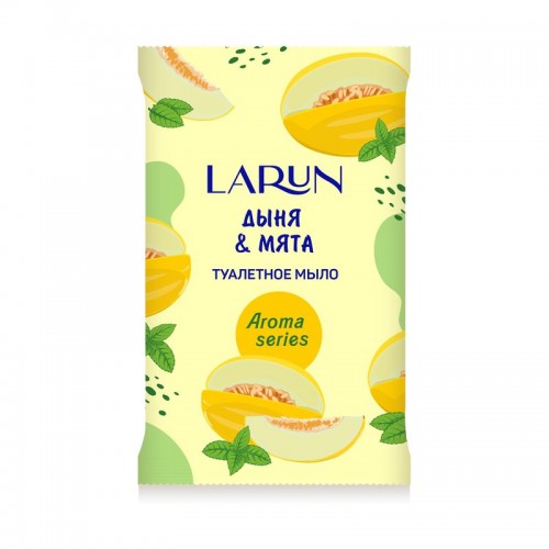LARUN Мыло твердое туалетное Дыня и Мята 75г